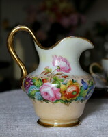 Antique f & m fischer & mieg victorian style hand painted fine china pourer collector's item