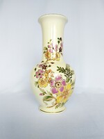 Zsolnay Rózsaszínű virágos nagy váza. Hibátlan!