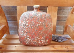 Tófej vase with rita blister glaze