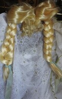 Régi aranyszínű copfos paróka haj - műhaj