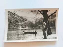 Régi képeslap fotó levelezőlap 1957 Szilvásvárad halastó