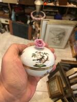 Herendi porcelán bonbonier, 8 cm nagyságú hibátlan darab.Rothschild
