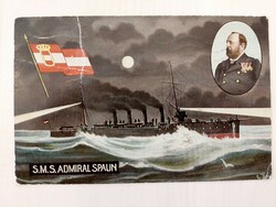 Admiral Spaun, az osztrák-magyar haditengerészet hajója, I. Világháború képeslap
