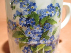 Zsolnay skirted mug with a rare forget-me-not pattern, cup