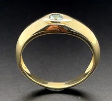 Kék cirkon drágaköves gyűrű ,  925,  57 es méret új