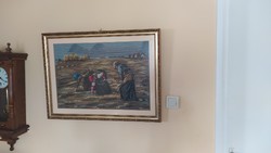 (K) Szép Gobelin kép 77x58 cm