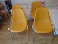 Vintage orly desing chairs by bruno pollak, made in 1976, 4 pieces together