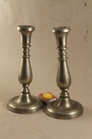 Pair of antique metal candle holders 976
