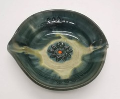 Korai Krajtsovits Margit retro kerámia tál, tányér, jelzett, 18 cm