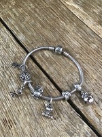Original pandora silver bracelet with charms
