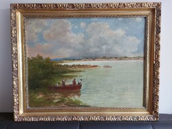 ! Fishermen - Signed painting - 235