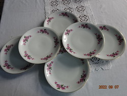 Alföldi porcelain small plate, rose pattern, six pieces for sale. He has! Jokai.