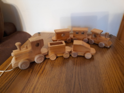 Régi retro fa játék vonatok