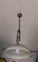Kaal original Italian ceiling chandelier, art deco style with sandblasted glass shade, perfect for sale