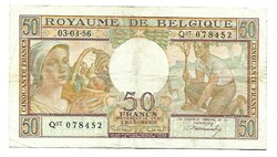 50 frank francs 1956 Belgium