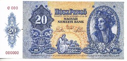 Magyarország 20 pengő TERVEZET 1937  UNC