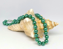 Cultured olive green South Sea pearl necklace
