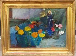 Fáy Győző (1918-2005) : Csendélet, Képcsarnokos, 50x70 cm.