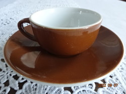 LILIEN porcelán kávéscsésze + alátét, barna színű. Vanneki!