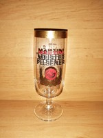 Retro arany szélű Martini Meister Pilsener talpas pohár 2 dl