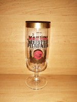 Retro gold-rimmed martini meister pilsener stemmed glass 2 dl