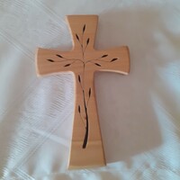 Patterned wooden cross, wall cross
