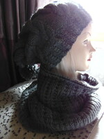 Dark gray knitted cap