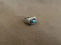Masszív ezüst gyűrű, türkiz kővel