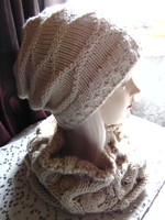 Cream knitted cap