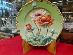 Alt Wien Austria Fischer & Mieg Pirkenhammer 1853-1873, Hand-painted, Floral, Signed Plate. 22.5 cm