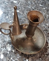 Copper candle holder with tap