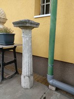 Antique white marble column capital