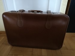 Retro leather travel suitcase from the 70s and 80s