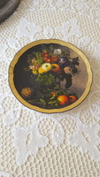 Beautiful j.L.Jensen decorative plate, dahlia arrangement with fruits