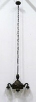 1K378 Régi háromkaros bronz csillár 180 x 50 cm