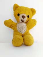 Yellow vintage, old bear, teddy bear figure, plush