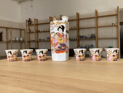Japán szaké készlet 6 darab pohárral