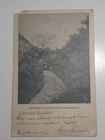 Győr postcard 1911 Orsolyák boarding school in Győr, garden detail