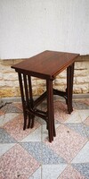 Thonet asztal 3 db össze tolhato szerviz asztalok,lerakó asztal,posztamens viràgtartó.Art Deco Retro
