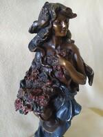 Painted bronze statue, perfect., 30 Cm