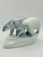Zsolnay porcelán jegesmedvék