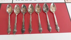 (K) 7 beautifully marked silver-plated spoons