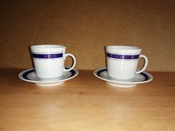 Pair of Alföldi porcelain coffee cups with bottoms (6/k)