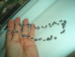 Tahitian pearl necklace with silver clasp