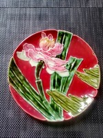 Majolica plate eichwald floral pattern