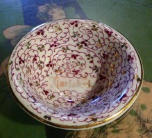 Antique carlsbad porcelain bowl hand painted