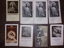Early 19th century holy image in a prayer book, 8 pieces in one. 10 and 11 cm