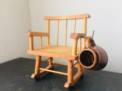 Wooden bench/armchair/horse miniature model