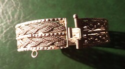 Antique handmade bracelet with a beautiful pattern without a closing chain