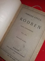 1922.Vargha Gyula:Ködben ÚJABB KÖLTEMÉNYEK 1915-1921 verses könyv FRANKLIN